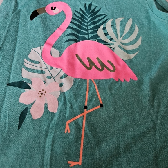 Girls | Tank Top | 5T | Cat & Jack | Flamingo | Teal | Summer | Target | Toddler - Picture 2 of 4